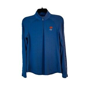 Ocean Course Kiawah Pullover Womens S/P Blue 1/4 Zip Greg Norman Solar XP Golf